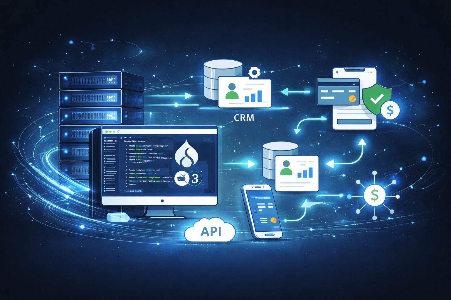 Illustration d'une architecture de d&eacute;veloppement